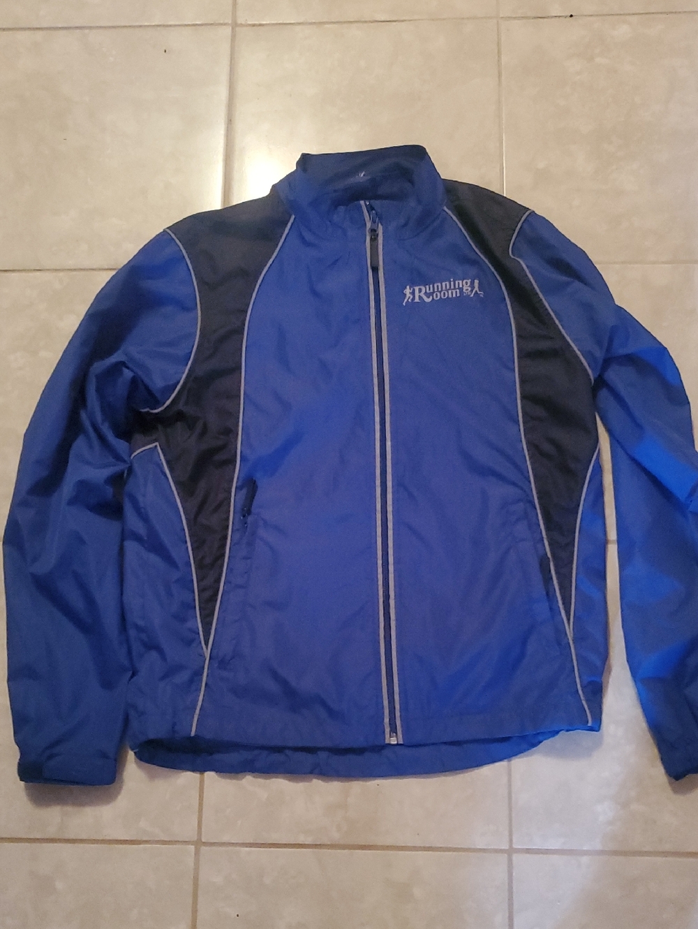 Running Room Women’s Blue and Black Varsity Jacket